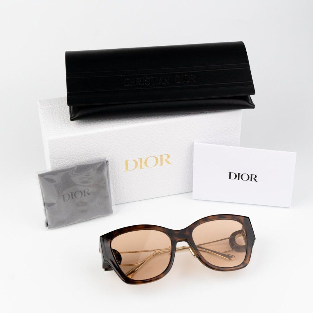 NEW Dior 30MONTAIGNE B2U CD40082U 53Y 26L0 Havana Brown Sunglasses - Picture 14 of 14